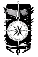 compass tattoo design idea
