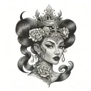 tiara tattoo design idea