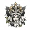 tiara tattoo design idea