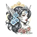 tiara tattoo design idea