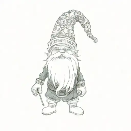 a green bay packers gnome tattoo design idea