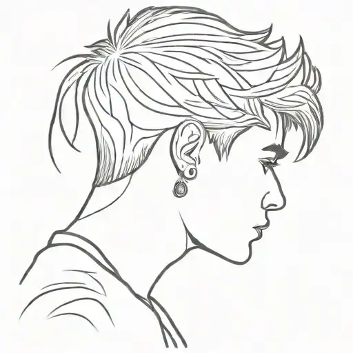 justin bieber silhouette tattoo design idea