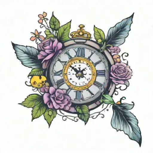 Ben and hollys little kingdom with the name Delilah and time of birth 5:49pm  tattoo design idea