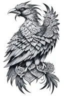 mandala phoenix tattoo design idea