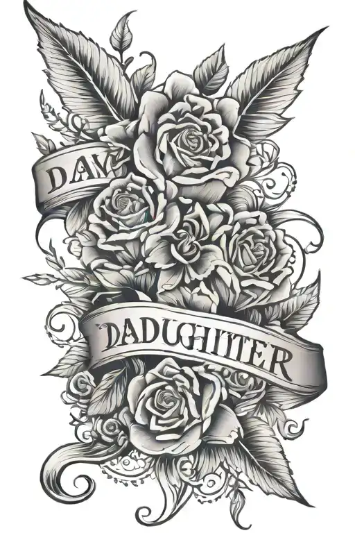 daughter name tattoo for men  tattoo design idea