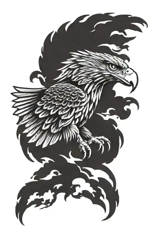 eagle soaring tattoo design idea