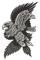 eagle soaring tattoo design idea