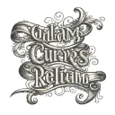 Williams in cursive writing tattoo design idea