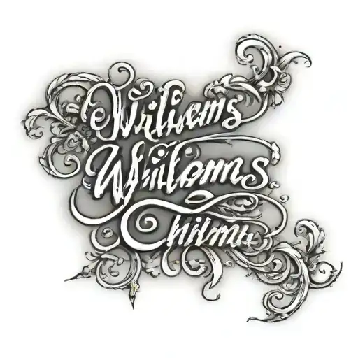 Williams in cursive writing tattoo design idea