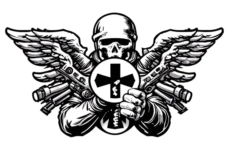 combat medic tattoo design idea
