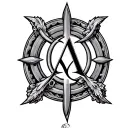 Alpha Omega tattoo design idea