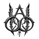 Alpha Omega tattoo design idea