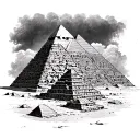 cool pyramids giza tattoo design idea