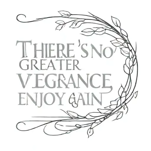 quote: "there's no greater vengeance than learning to enjoy again" tattoo design idea