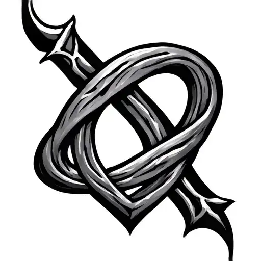bind rune intertwined tattoo design idea