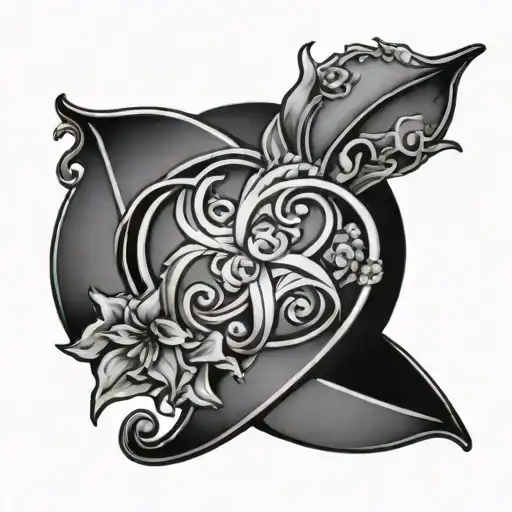 sexual assault symbol feminine tattoo design idea