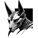 anubis robotic tattoo design idea