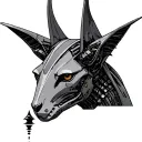 anubis robotic tattoo design idea