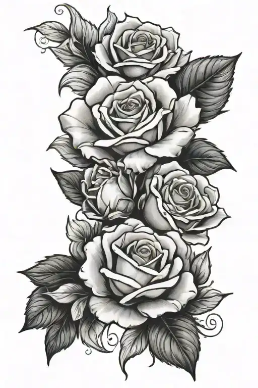 breast cancer awareness with roses tattoo design idea