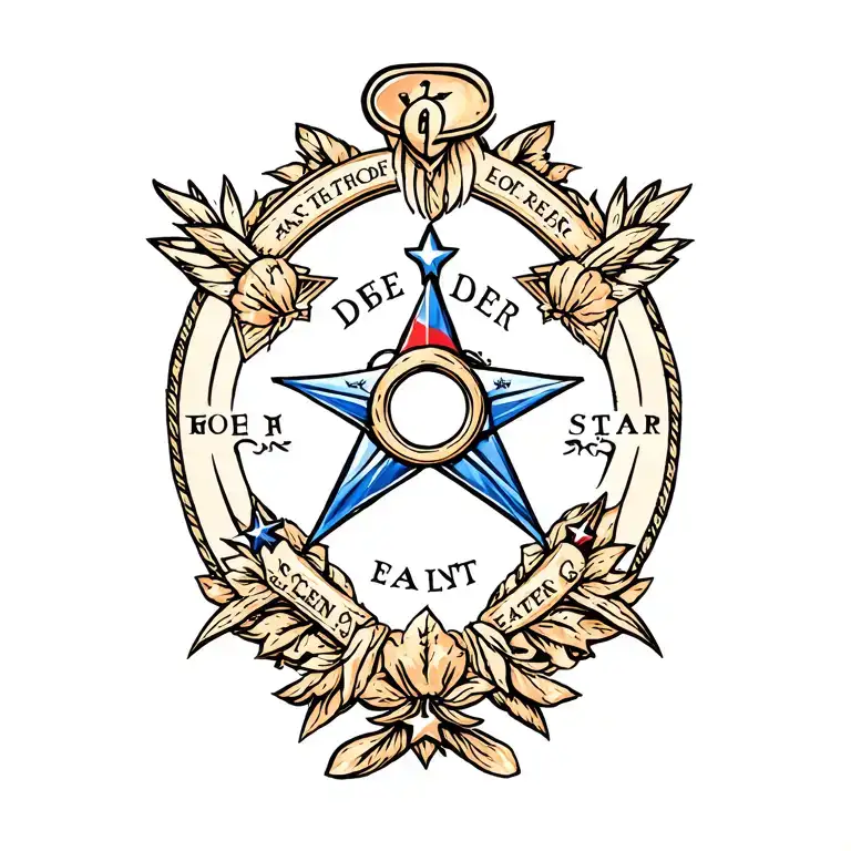 order of the eastern star sign tattoo design idea