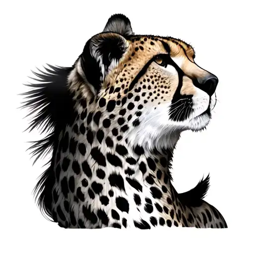 cheetah print tattoo design idea