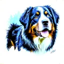 bernese mountain dog tattoo design idea