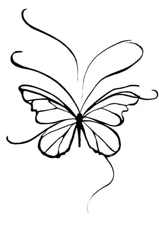 butterfly effect and freedom tattoo design idea