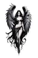 dark angel tattoo design idea