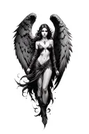 dark angel tattoo design idea
