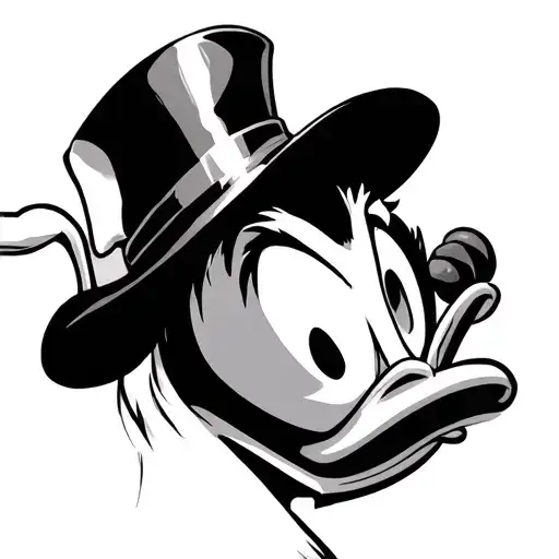 Donald Duck Gangster tattoo design idea