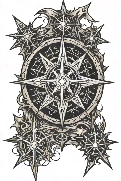 warhammer 40k chaos star tattoo design idea