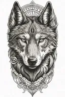 Wolf women tattoo design idea