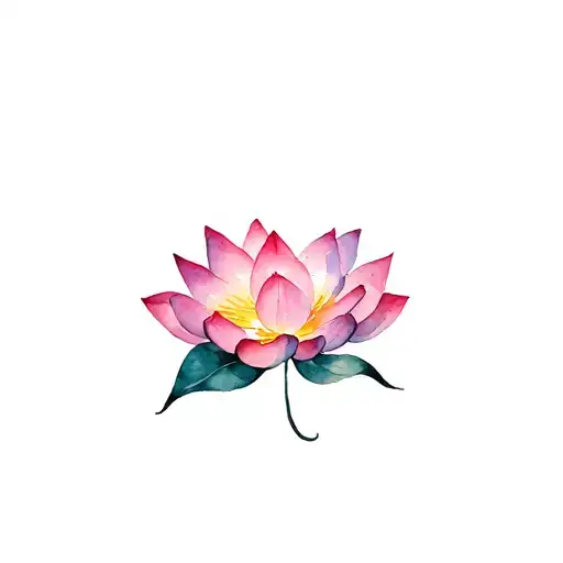 diya lamp on pink lotus flower blooming flowers tattoo design idea