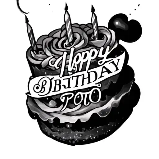 Birthday Month tattoo design idea