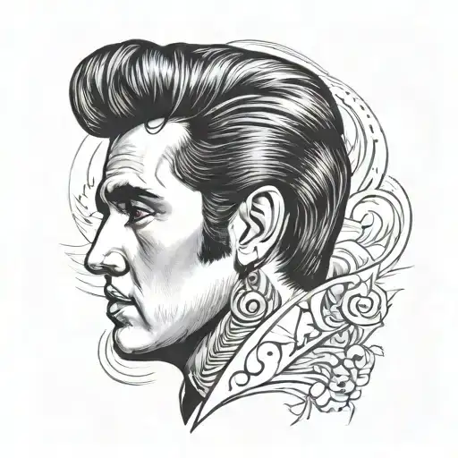 Elvis Presley faces tattoo design idea