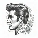 Elvis Presley faces tattoo design idea