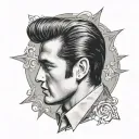 Elvis Presley faces tattoo design idea
