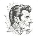 Elvis Presley faces tattoo design idea