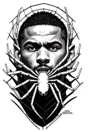 stephen curry spider weaving a web tattoo design idea