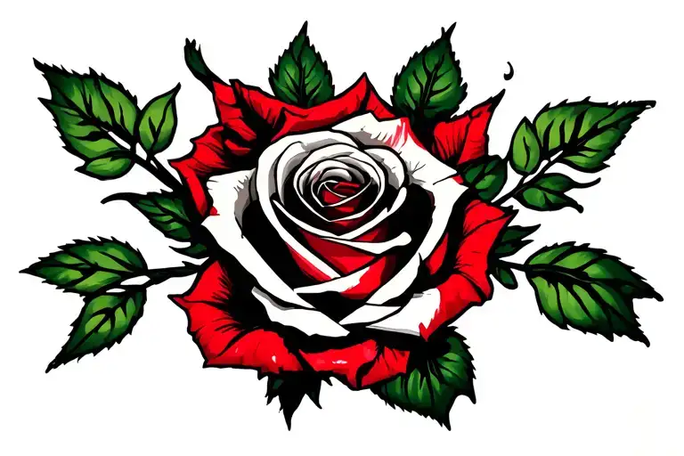 Depeche Mode rose wrapped tattoo design idea