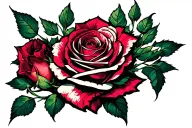 Depeche Mode rose wrapped tattoo design idea