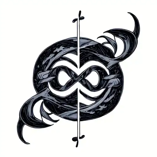 infinite with letters c l c tattoo design idea