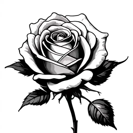 Small Rose but the stem is the word “Rosie” in cursive. Make it simple tattoo design idea