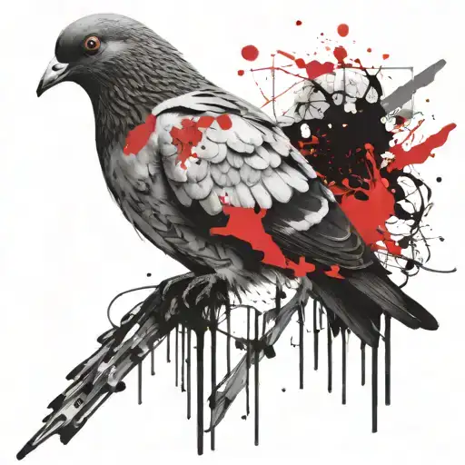 pigeon in the afterlife  tattoo design idea