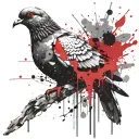 pigeon in the afterlife  tattoo design idea