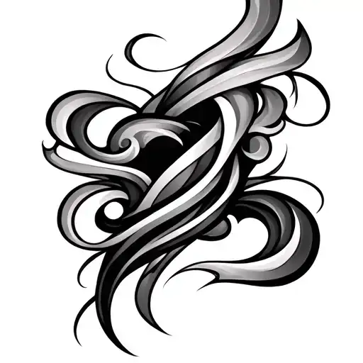 black symmetrical throat tattoo. curvy realistic smoke. starting from.chest, going up to throat and ending on shoulders. tattoo design idea