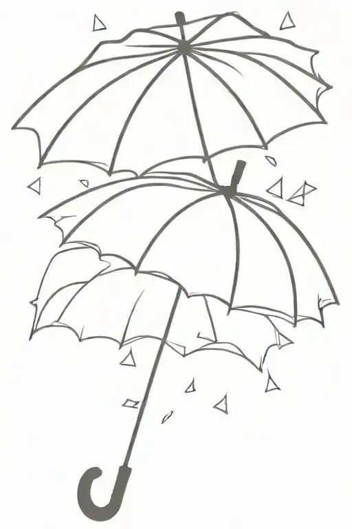 umbrella tattoo design idea