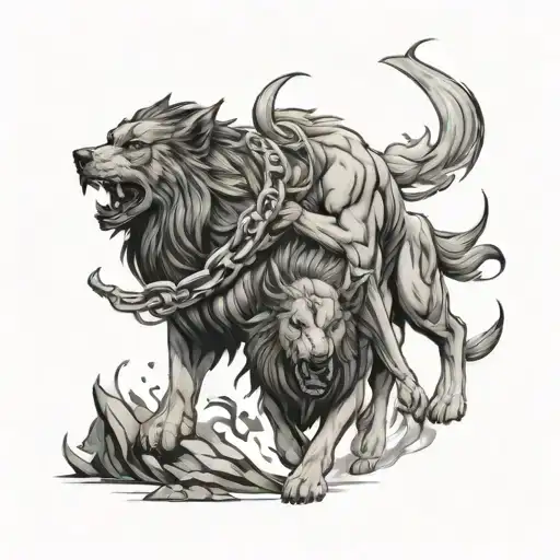 Hades Cerberus and chiron underworld tattoo design tattoo design idea