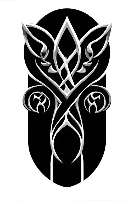 norse runes tattoo design idea