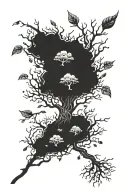 poison tree growing tattoo design idea